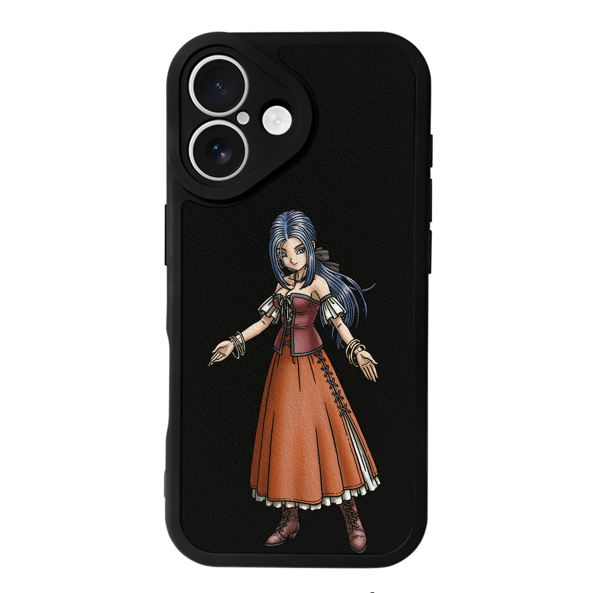 （画像用） ドラゴンクエスト Doragon Kuesuto Dragon Quest 【iPhone 16シリーズ対応】シリコンスマホケース（レザー調） 材質：シリコン